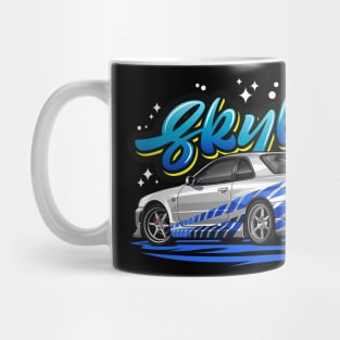 Skyline GTR R-34 (Ice Blue) Mug